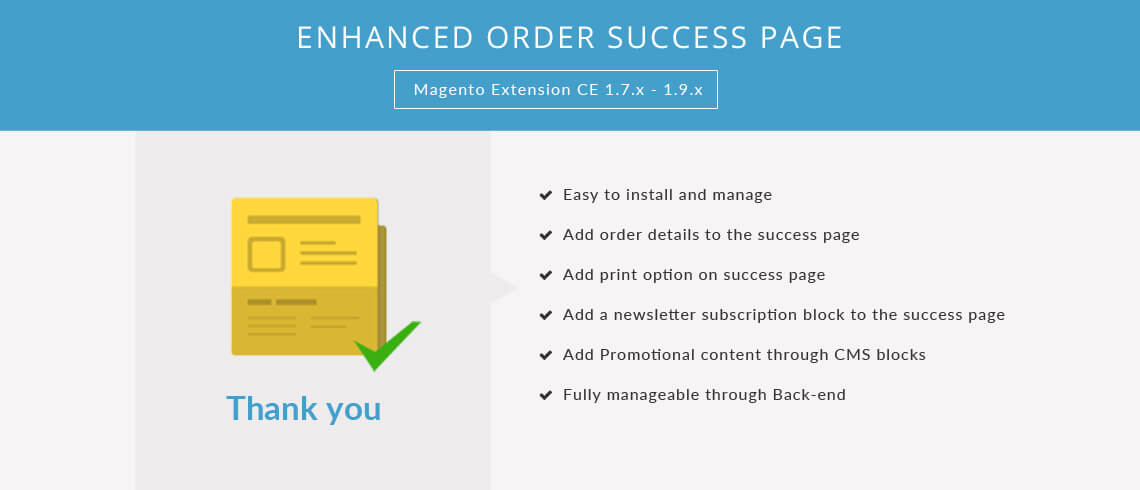 Enhanced Order Success Page - Magento Extension